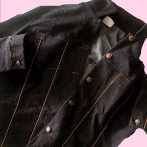 Vintage Oversized Denim Jacket with gold details💫